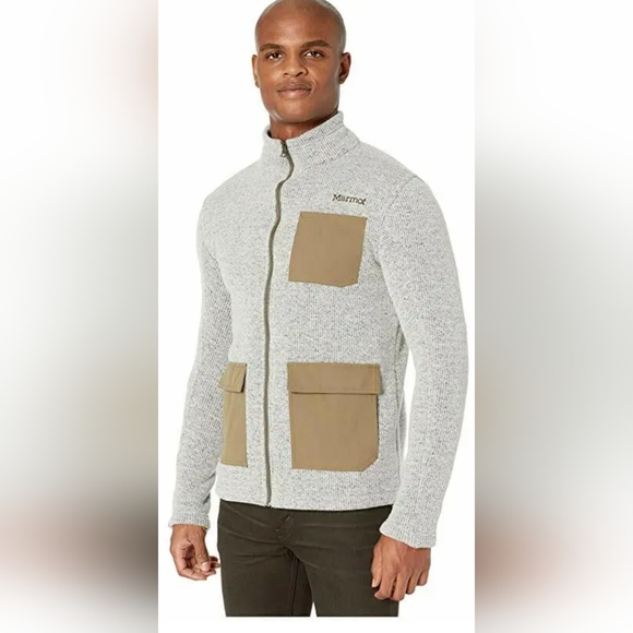 Marmot Men's Gilcrest Upcycle Wool Blend Sweater Jacket NWT sz Large - Picture 2 of 10